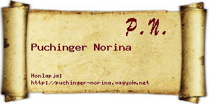 Puchinger Norina névjegykártya