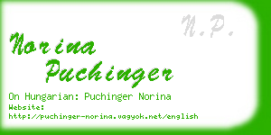norina puchinger business card